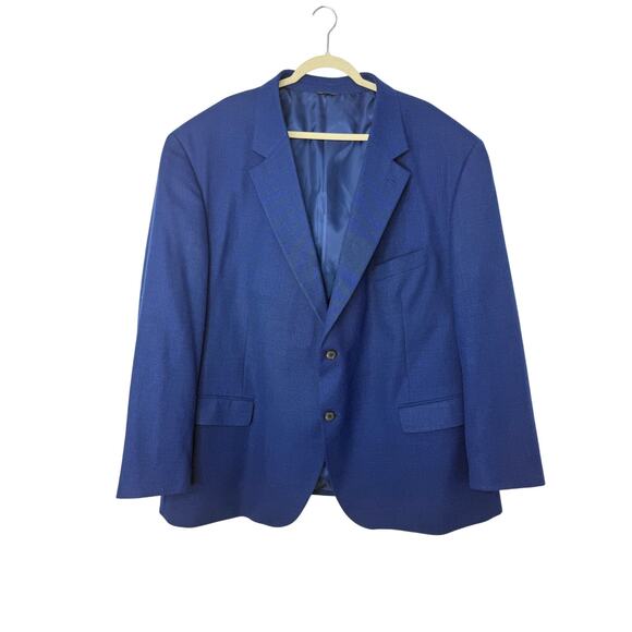 Oak Hill Men’s 3XL Royal Blue Sport Coat Blazer 54R 56R Wool Blend Classic Fit - Picture 1 of 8